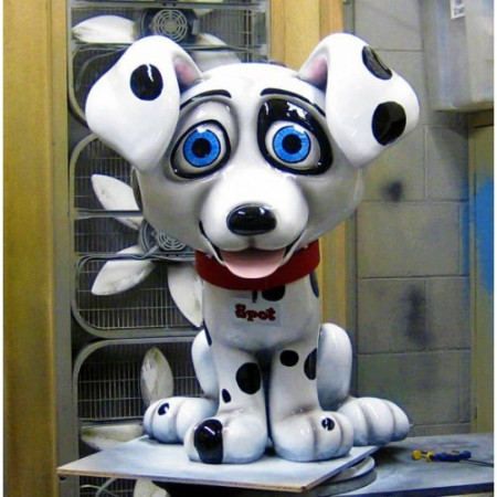 Пластиковая скульптура пес Spot, заказать скульптуру из пластика.