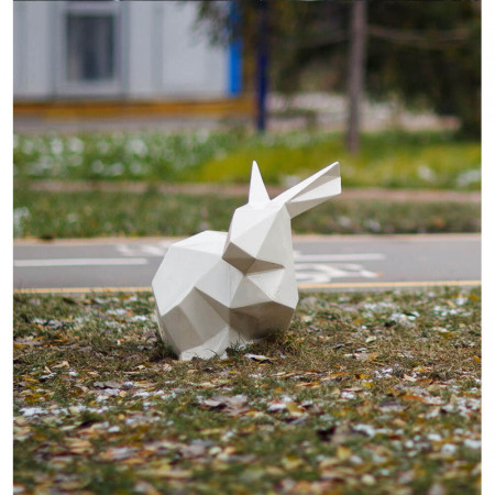 Полигональная скульптура заяц, заказать полигональную скульптуру.